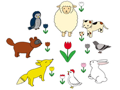 パネルシアター 「こねことチューリュプ」