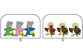 ペープサート 「チュンチュンチュウチュウ」