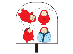 ペープサート 「ダルマさん」